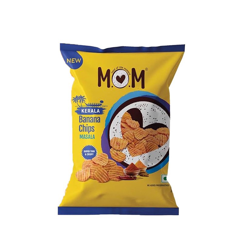 MOM Masala Banana Chips 75g | Very Thin & Crunchy Kerala Banana Chips | Spicy Indian Masala Flavoured | No Artificial Flavours | Zero Trans Fat