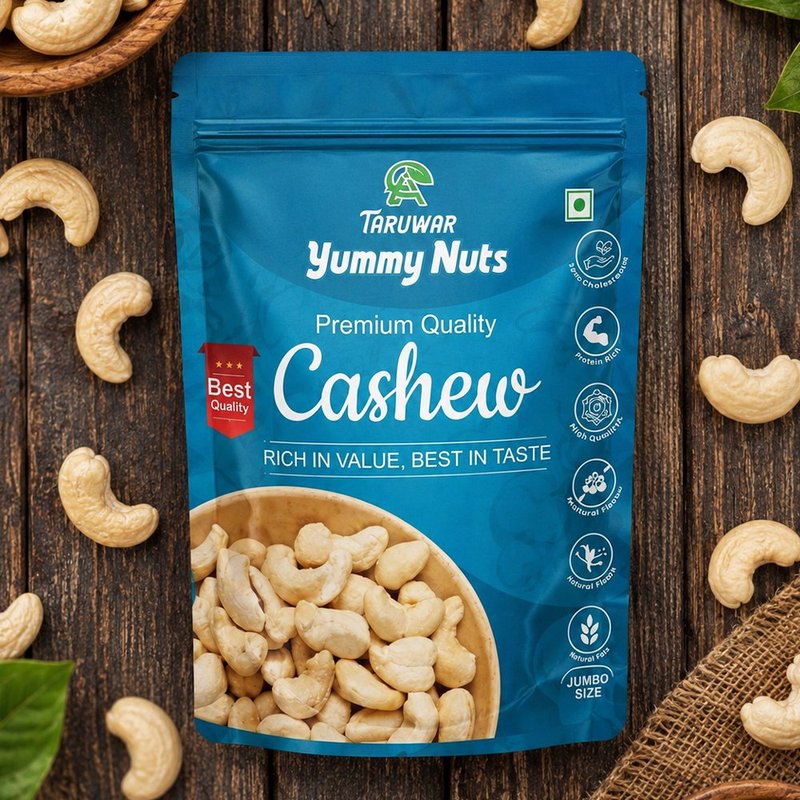 Taruwar Premium W180 Cashew Nuts 250g | Jumbo Whole Kaju (Non-Broken) | Crunchy & Creamy Cashews | Protein Rich Dry Fruits | Healthy Snacking Nuts | Premium Quality Kaju for Energy, Nutrition, Weight Management & Everyday Use thumbnail 4