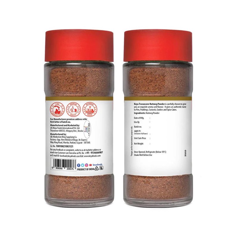 Keya Nutmeg Powder (Jaiphal Powder) | 100% Pure & Aromatic Spice | Finely Ground for Baking, Desserts, Beverages & Indian Cooking thumbnail 2