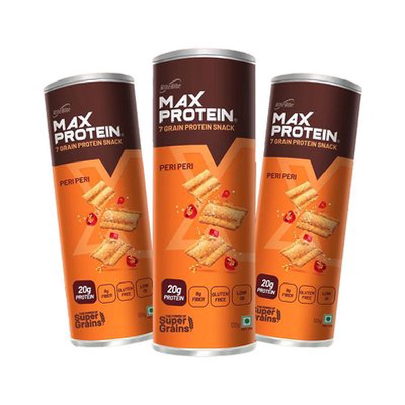 RiteBite Namkeen Peri Peri | 7 Grain Protein Snack | High Protein | Made with 7 Nutritious Grains | Crispy & Crunchy | Ready-to-Eat | 100% Vegetarian