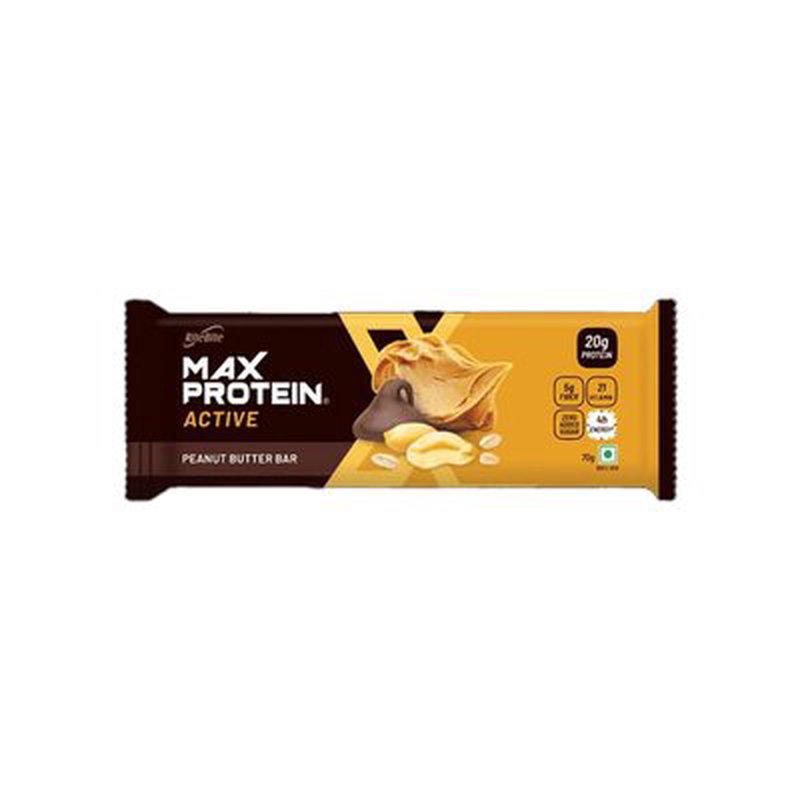 RiteBite Peanut Butter Bar | High Protein Energy Bar | Healthy Peanut Snack | Ready-to-Eat Nutrition Bar