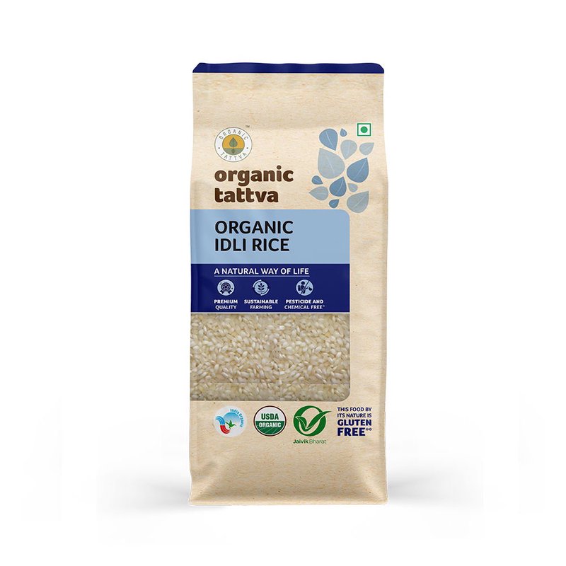 Organic Tattva Idli Rice | High-Quality Organic Idli Rice | South Indian Rice for Idli, Dosa & Appam Batter