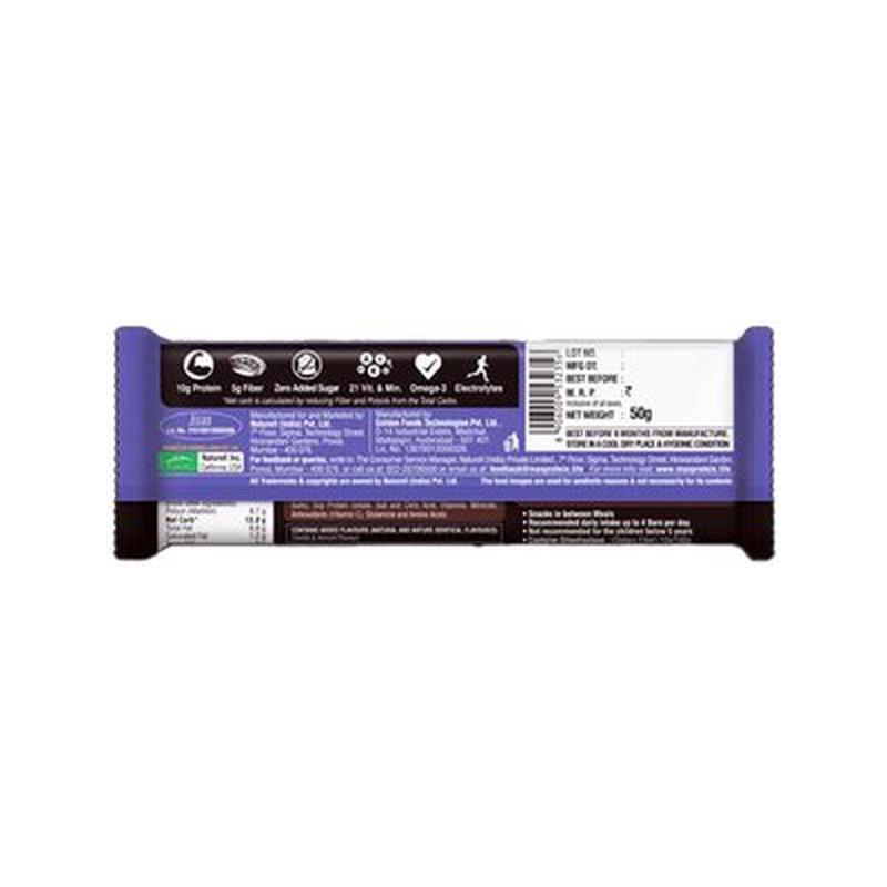 RiteBite Max Protein Daily Choco Almond Bar | 10g Protein, 5g Fiber, & 21 Vitamins & Minerals | Delicious Chocolate Combined With Crunchy Almonds | No Added Sugar | 100% Vegetarian Protein Bar | Nutritious Go-To Bar