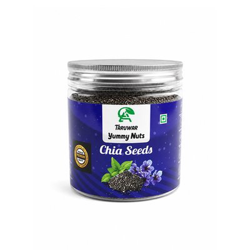 Taruwar Premium Chia Seeds 250g Pouch | Fiber, Protein & Omega-3 Rich Superfood | Healthy Seeds for Weight Management, Digestion & Daily Nutrition | Natural Energy Booster | Raw & Nutrient Dense Chia Seeds