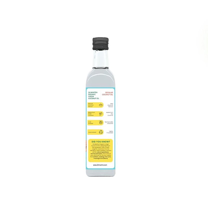 24 Mantra Organic Virgin Coconut Oil 500ml | Cold-Pressed | 100% Certified Organic | Unrefined & Chemical-Free | Multipurpose Coconut Oil thumbnail 2