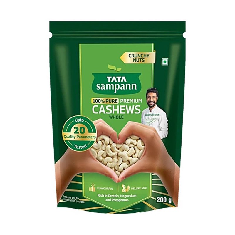 Tata Sampann 100% Pure Cashews 200 g thumbnail 2