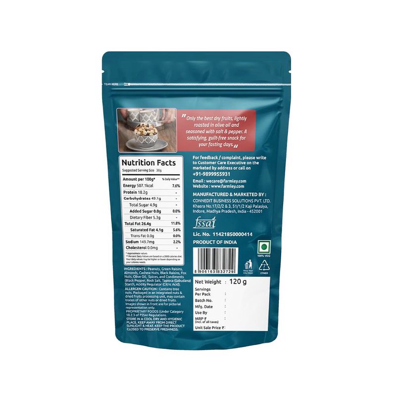 Farmley Satva Mix | 6 Superfoods Mix | Mixed Nuts, Dry Fruits & Seeds | Protein & Fiber Rich Healthy Snack | Ready-to-Eat Guilt-Free Snack thumbnail 2