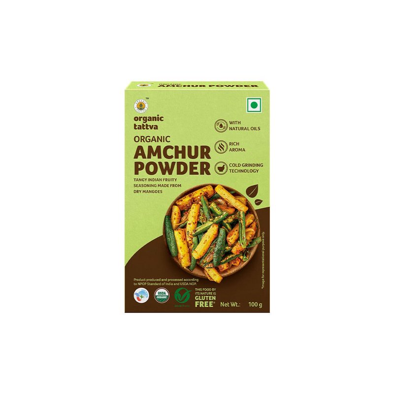 Organic Tattva Amchur Powder | Organic Dry Mango Powder | Tangy Indian Spice | Cooking Masala for Curries & Chaats