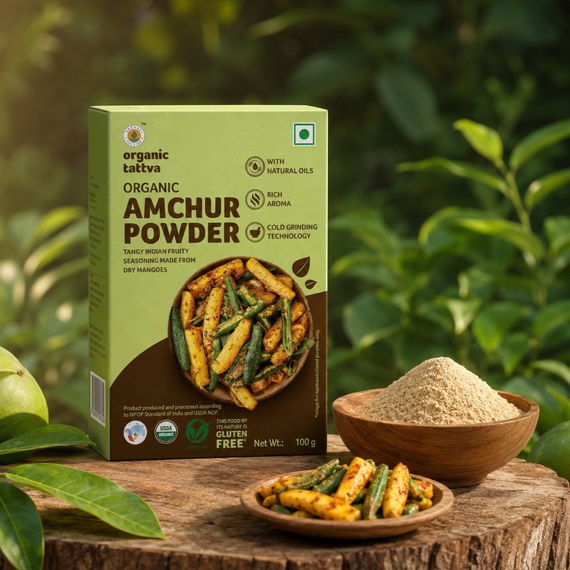 Organic Tattva Amchur Powder | Organic Dry Mango Powder | Tangy Indian Spice | Cooking Masala for Curries & Chaats