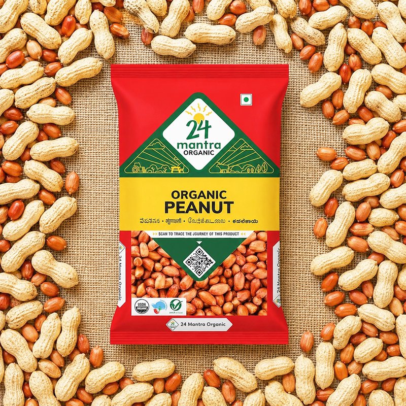 24 Mantra Organic Peanuts | Premium Raw Groundnuts | Rich in Protein & Healthy Fats | Multipurpose Kitchen Staple