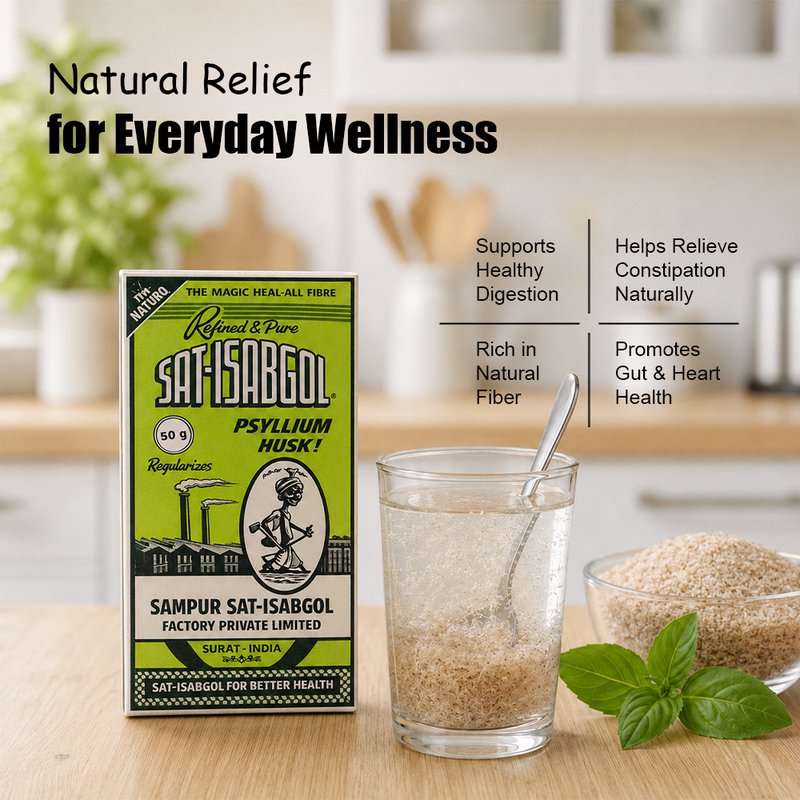 Sidhpur Sat Isabgol | Natural Psyllium Husk for Digestive Wellness | Rich in Dietary Fiber | Supports Healthy Digestion & Daily Gut Health