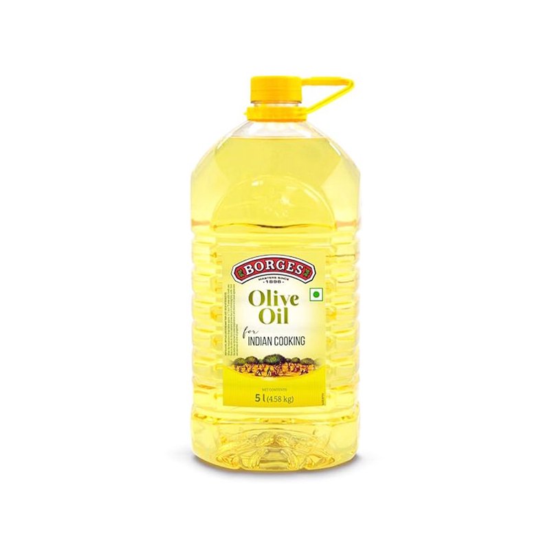 Borges Indian Cooking Oil | Premium Blended Edible Oil | Light & Versatile Cooking Oil | Ideal for Frying, Sautéing & Everyday Indian Cooking | 5L