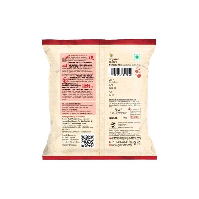 Organic Tattva Red Chilli Powder | Organic Lal Mirch Powder | Superfine Grind of Red Chilli | Everyday Spice thumbnail 2