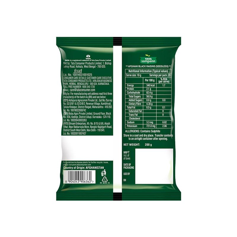 Tata Sampann Afghani Black Raisin 200g thumbnail 2