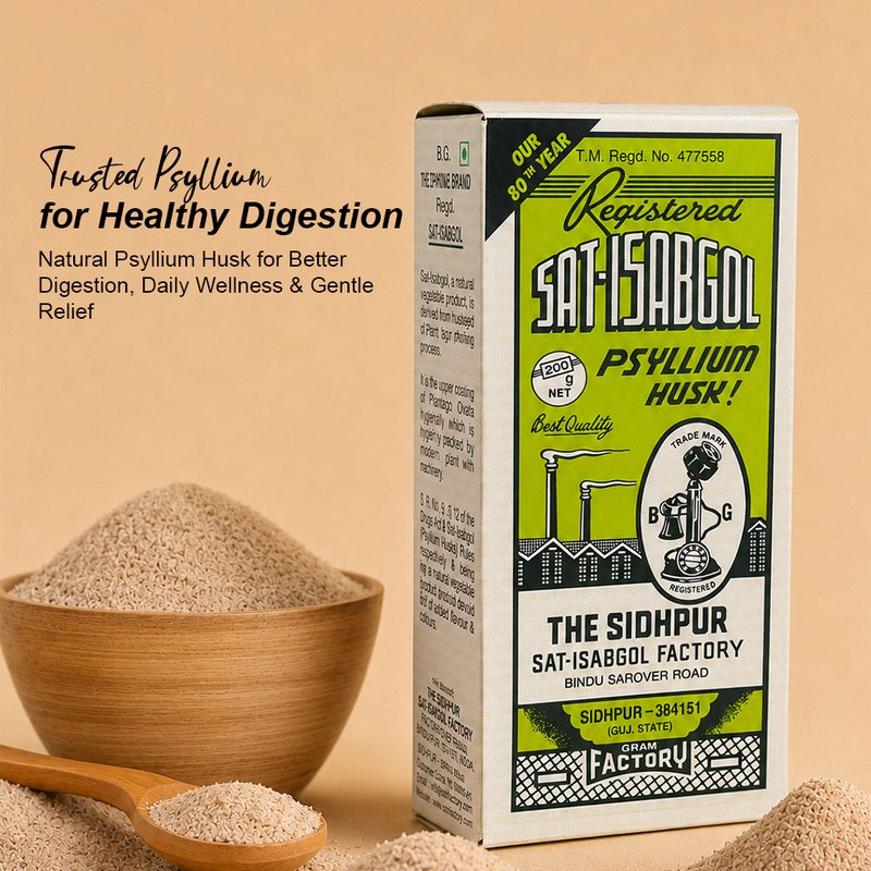 Sidhpur Sat Isabgol | Natural Psyllium Husk for Digestive Wellness | Rich in Dietary Fiber | Supports Healthy Digestion & Daily Gut Health