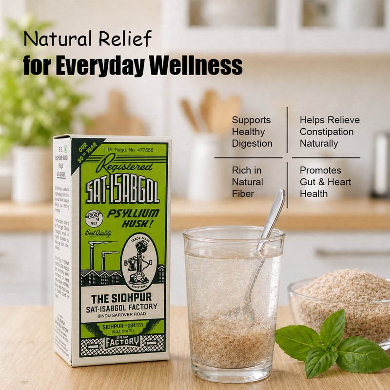 Sidhpur Sat Isabgol | Natural Psyllium Husk for Digestive Wellness | Rich in Dietary Fiber | Supports Healthy Digestion & Daily Gut Health