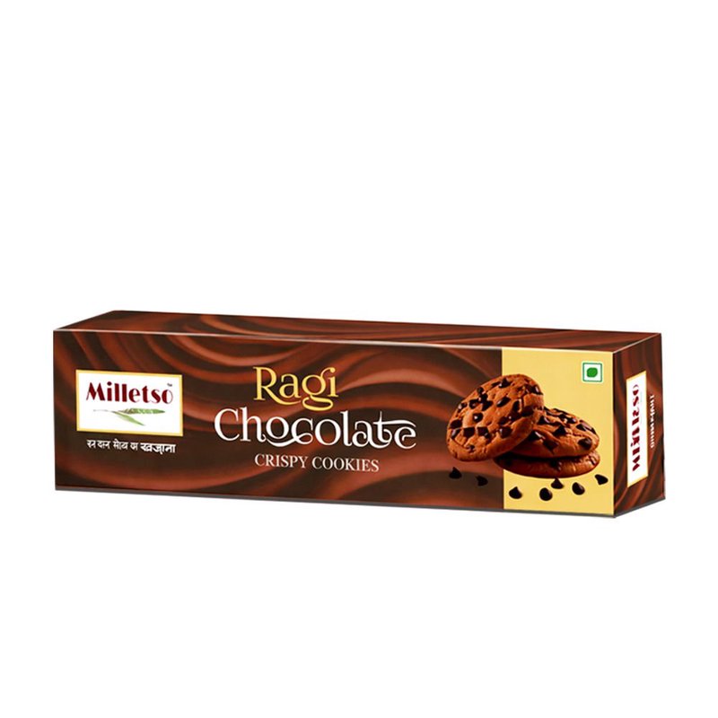 Milletso Ragi Chocolate Cookies | Crunchy Millet Chocolate Cookies | Healthy Fiber Rich Snack | No Maida Cookies | Calcium & Iron Rich Ragi Biscuits | Delicious Tea Time Cookies for Kids & Adults