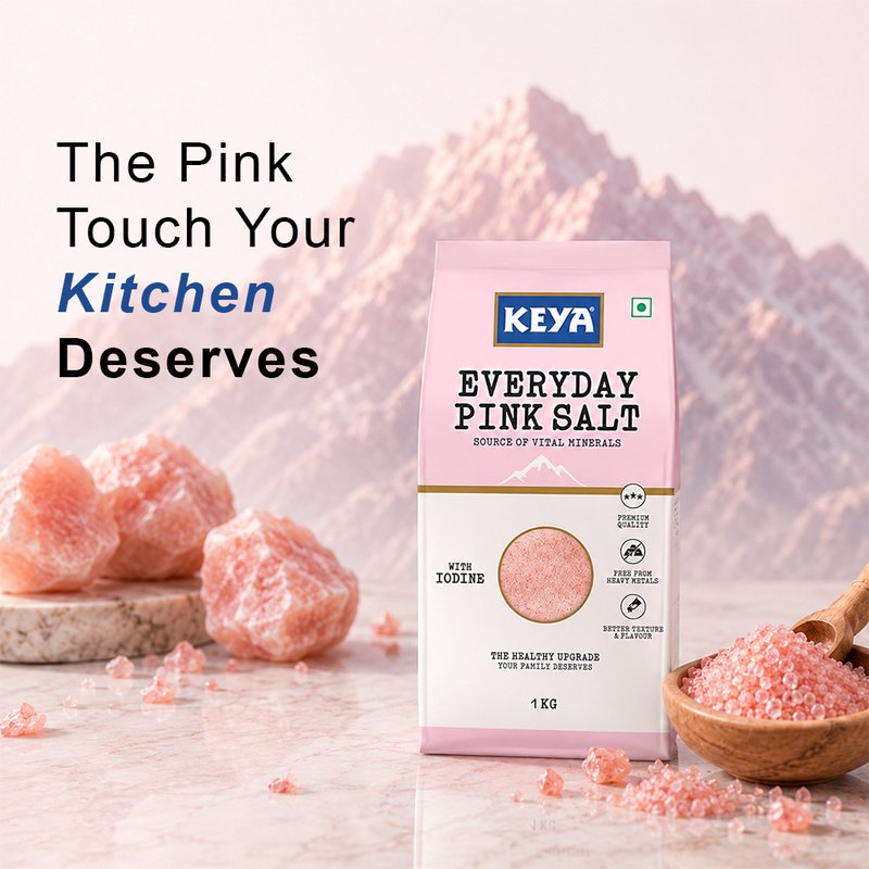 Keya Everyday Pink Salt | Premium Himalayan Pink Salt | Natural Mineral-Rich Seasoning | Perfect for Cooking, Salads & Everyday Kitchen Use