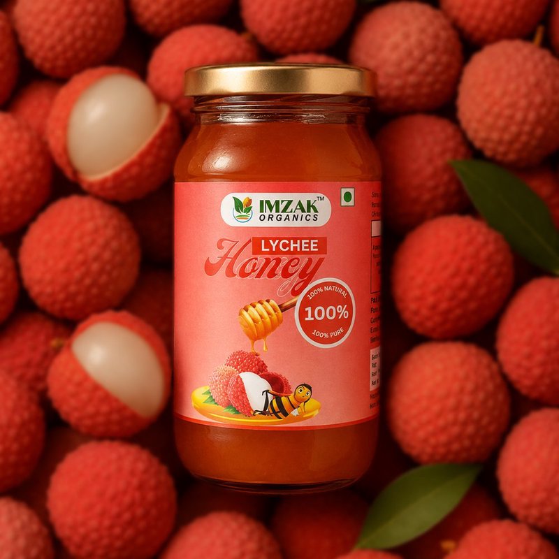 Imzak Litchi Honey | 100% Pure Raw & Natural Honey | Delicious Floral Litchi Flavor | Unprocessed Honey Rich in Antioxidants & Natural Enzymes | Healthy Sweetener for Immunity, Energy & Daily Wellness thumbnail 3