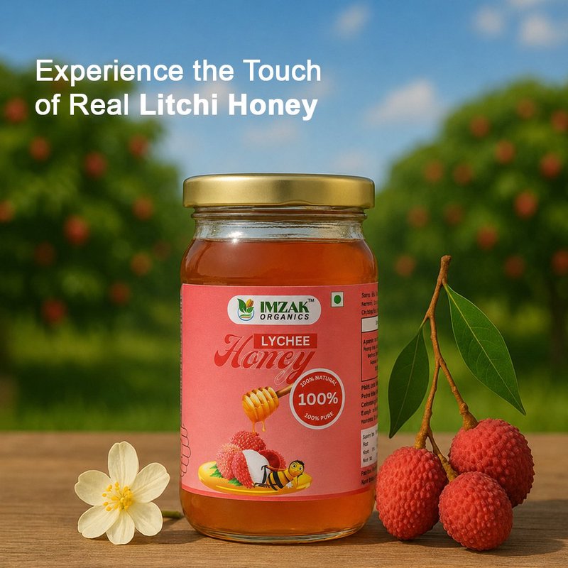 Imzak Litchi Honey | 100% Pure Raw & Natural Honey | Delicious Floral Litchi Flavor | Unprocessed Honey Rich in Antioxidants & Natural Enzymes | Healthy Sweetener for Immunity, Energy & Daily Wellness thumbnail 4