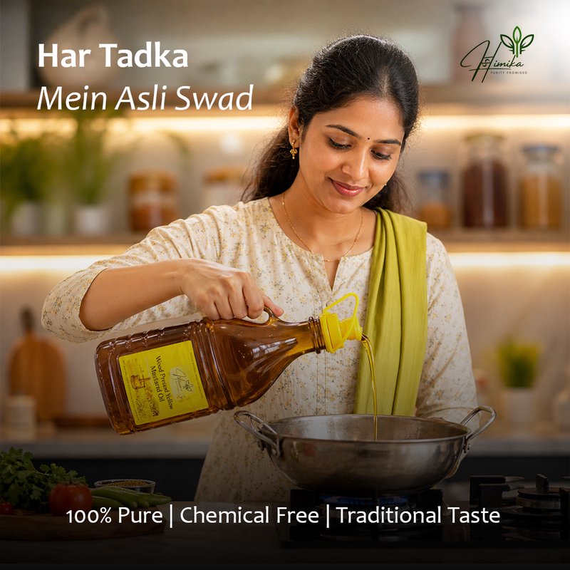 Himika Wood Pressed Yellow Mustard Oil | Kolhu Wood Pressed | Cold Pressed & Naturally Extracted Mustard Oil for Healthy Cooking | Pure, Unrefined & Rich Aroma thumbnail 3
