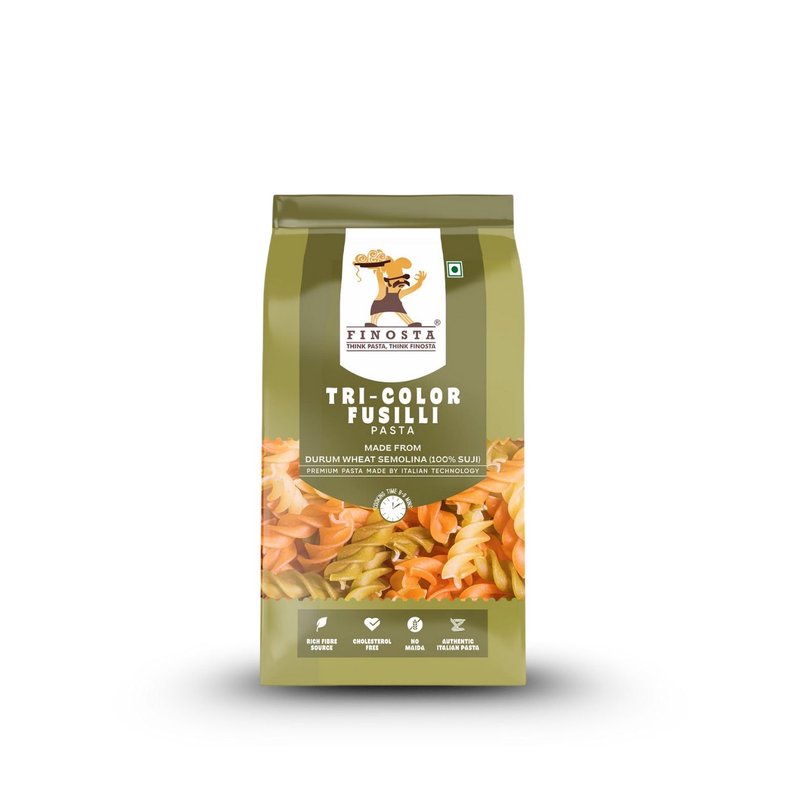 Finosta Tricolor Fusilli Pasta 500g | Premium Spiral Pasta with Natural Vegetable Colours | Perfect for Pasta Salads, Italian Recipes & Healthy Family Meals