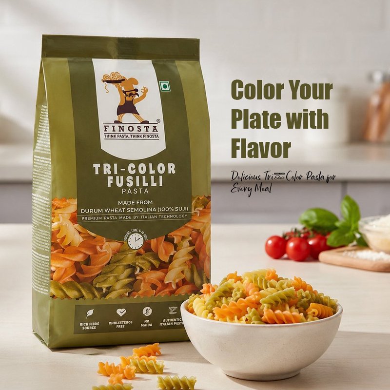 Finosta Tricolor Fusilli Pasta 500g | Premium Spiral Pasta with Natural Vegetable Colours | Perfect for Pasta Salads, Italian Recipes & Healthy Family Meals thumbnail 3