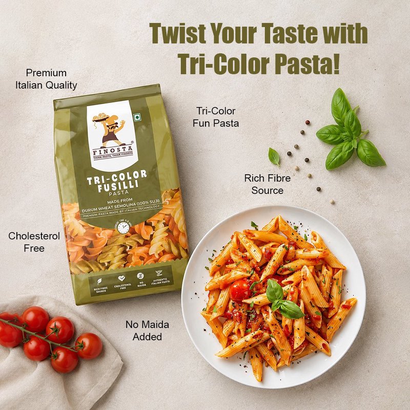 Finosta Tricolor Fusilli Pasta 500g | Premium Spiral Pasta with Natural Vegetable Colours | Perfect for Pasta Salads, Italian Recipes & Healthy Family Meals thumbnail 4