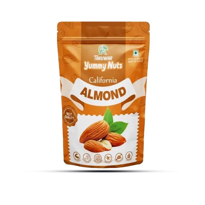 Taruwar Premium Raw Almonds 250g | Natural Baadam Kernels | Crunchy & Protein Rich Dry Fruits | Healthy Snack for Brain Health, Energy & Daily Nutrition | Premium Quality Almonds