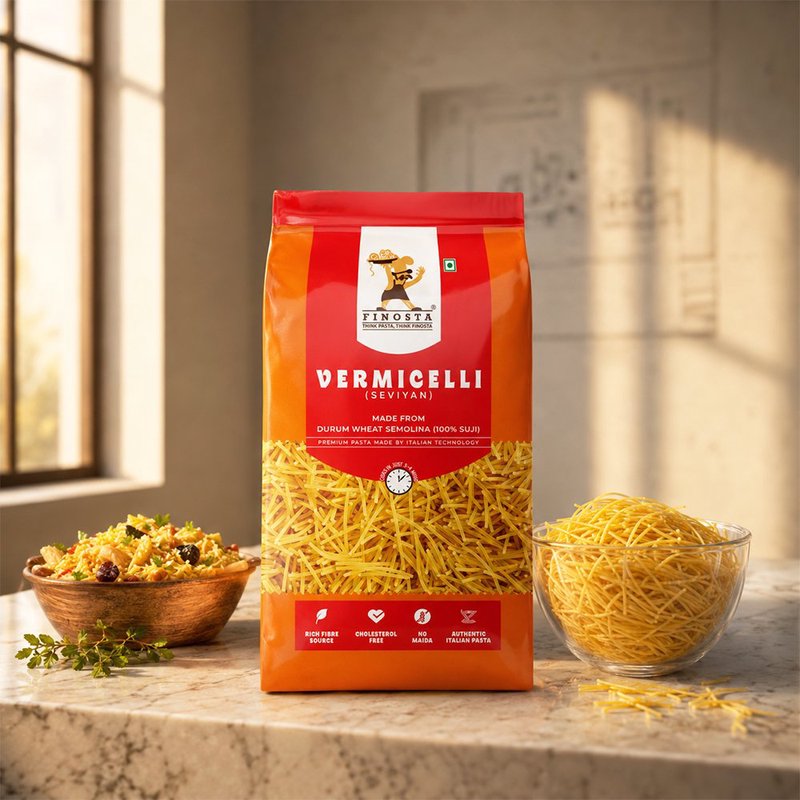 Finosta Vermicelli 1kg | Premium Seviyan | Thin & Non-Sticky Vermicelli for Kheer, Upma & Traditional Recipes | Easy-to-Cook Family Pack thumbnail 2