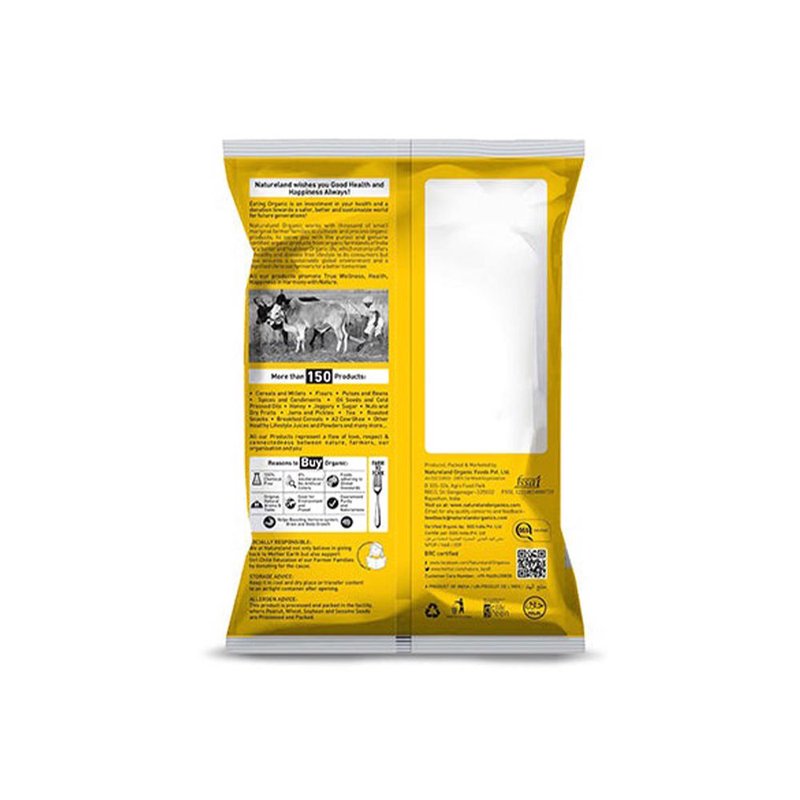 Natureland Organics Whole Chana Flour (Besan) 500g | 100% Organic Gram Flour | High-Protein & Fibre-Rich Besan for Pakoras, Chilla, Sweets & Everyday Cooking thumbnail 2