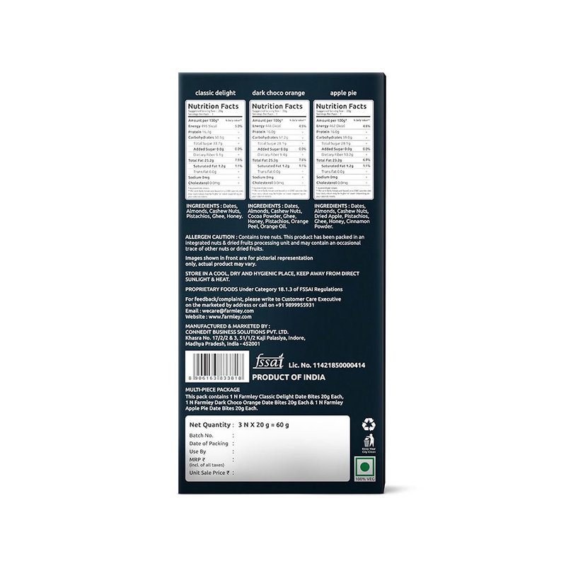 FARMLEY ASSORTED DATE BITES 60GM thumbnail 2