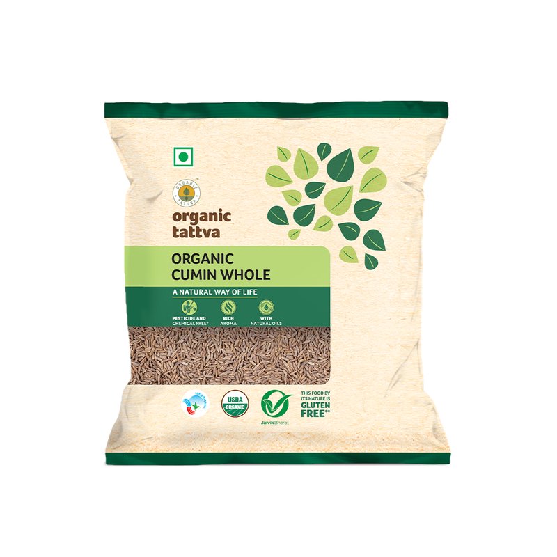 Organic Tattva Cumin Whole | Organic Jeera | Superior Quality Cumin Seeds | Fragrant Spice for Indian Cooking