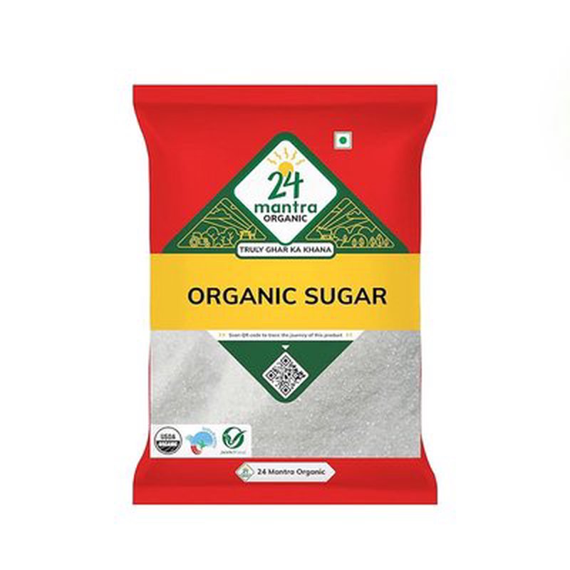 24 Mantra Organic Cane Sugar | Pure Natural Sugar | Fine Crystals | Perfect for Tea, Coffee & Desserts