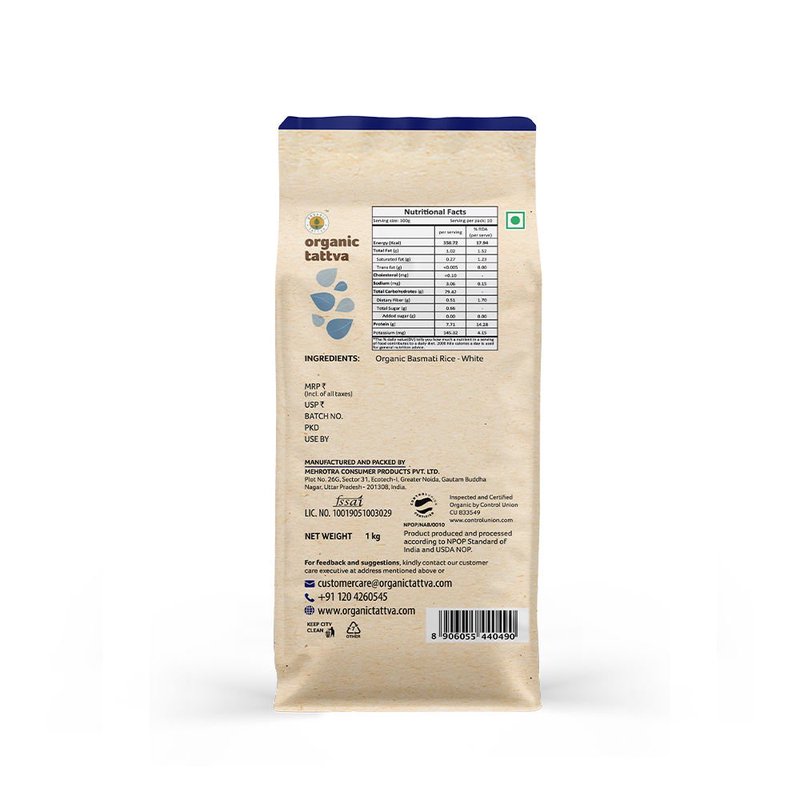 Organic Tattva Traditional Basmati Rice | Long Grain Basmati Rice | Aromatic Rice | Regular & Special Meals Rice thumbnail 2