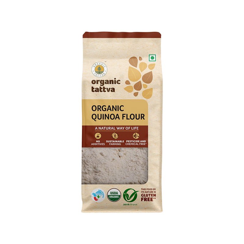 Organic Tattva Quinoa Flour | High Protein Quinoa Atta | Gluten-Free Superfood Flour | Healthy Flour for Rotis, Baking & Everyday Cooking