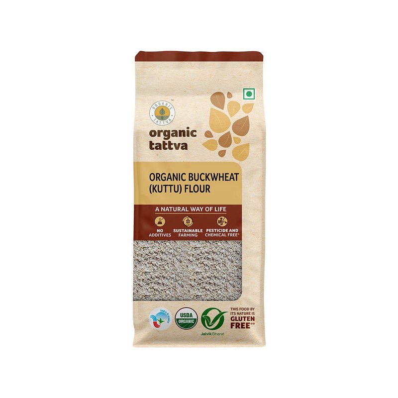 Organic Tattva Kuttu (Buckwheat) Atta | Organic Kuttu Atta | Gluten-Free Atta | Healthy Atta for Fasting and Regular Recipes