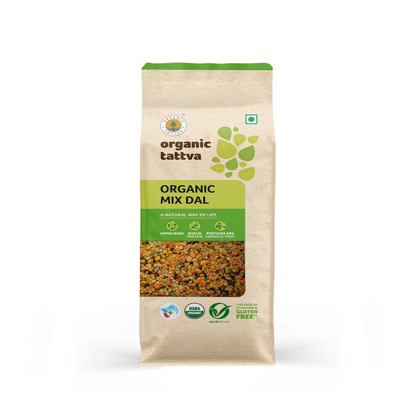 Organic Tattva Mix Dal | Organic Mixed Lentils | Protein-rich Dal Mix | Everyday Lentil Mix