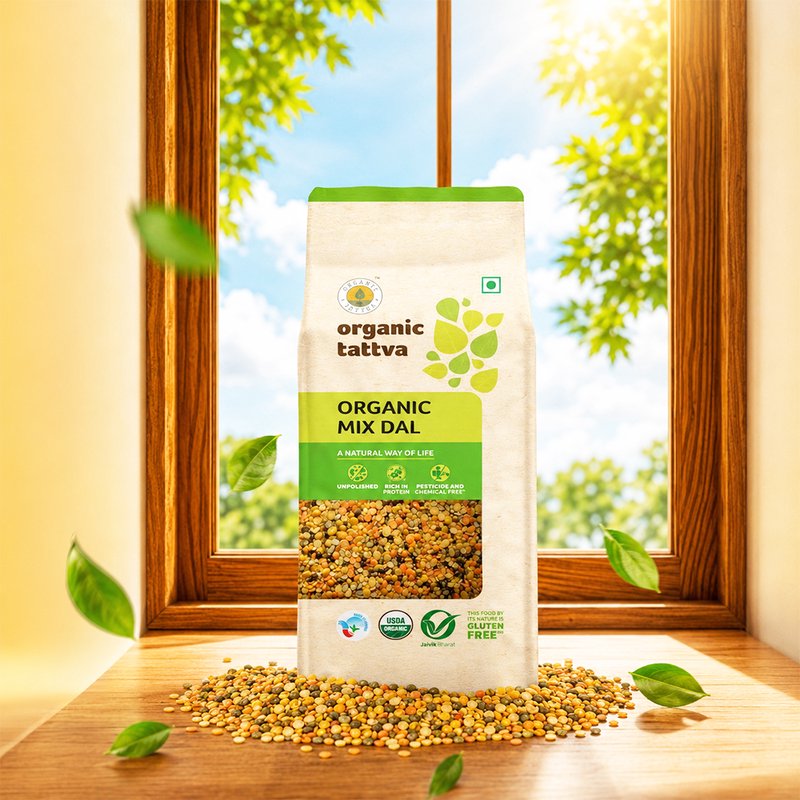 Organic Tattva Mix Dal | Organic Mixed Lentils | Protein-rich Dal Mix | Everyday Lentil Mix
