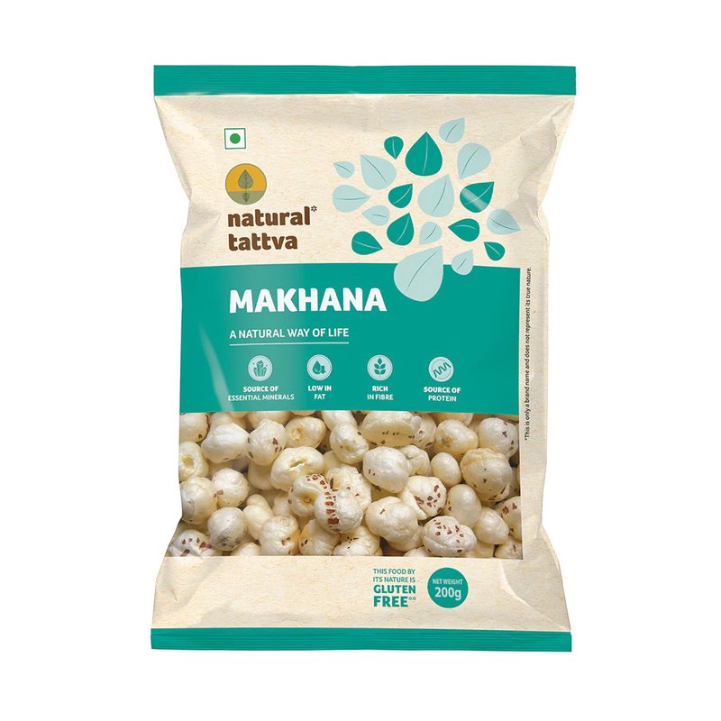 Natural Tattva Makhana | Premium Fox Nuts | Lotus Seeds | Crispy, Healthy & Delicious Snack for Every Day Eating