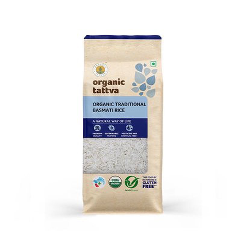 Organic Tattva Traditional Basmati Rice | Long Grain Basmati Rice | Aromatic Rice | Regular & Special Meals Rice