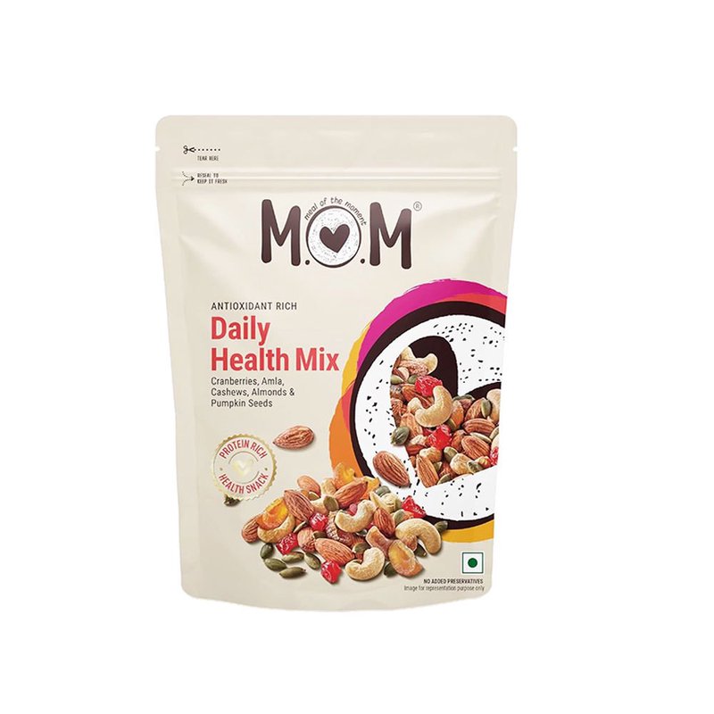 MOM Daily Health Mix 150g | Premium Nuts & Seeds Mix | Ready-to-Eat Healthy Snack | Protein & Fibre-Rich Superfood Mix