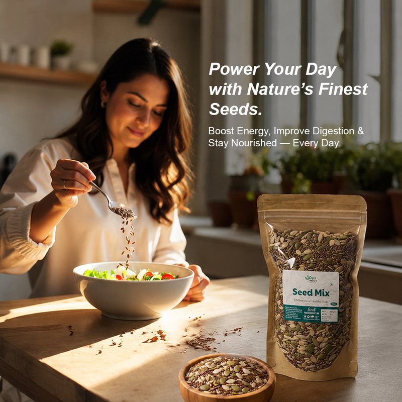 Desi Mantra Premium Seed Mix | Nutritious Blend of Roasted Healthy Seeds | Rich in Fiber & Protein | Perfect Anytime Snack for Fitness & Daily Wellness thumbnail 4