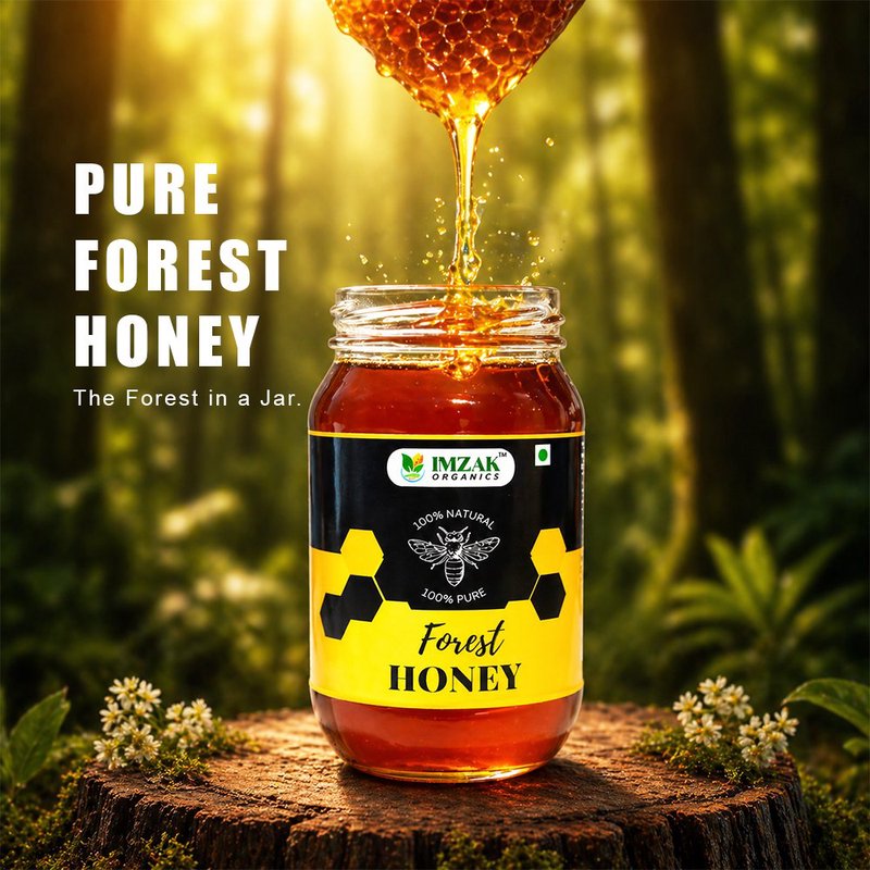 Imzak Forest Honey | 100% Pure Raw & Natural Wild Forest Honey | Unprocessed Honey Rich in Antioxidants, Minerals & Natural Enzymes | Healthy Natural Sweetener for Immunity, Energy & Daily Wellness | Rich Taste & Natural Goodness thumbnail 4