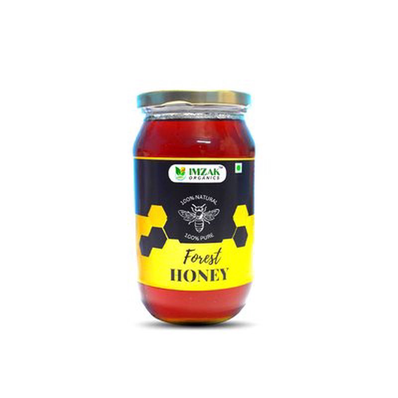 Imzak Forest Honey | 100% Pure Raw & Natural Wild Forest Honey | Unprocessed Honey Rich in Antioxidants, Minerals & Natural Enzymes | Healthy Natural Sweetener for Immunity, Energy & Daily Wellness | Rich Taste & Natural Goodness