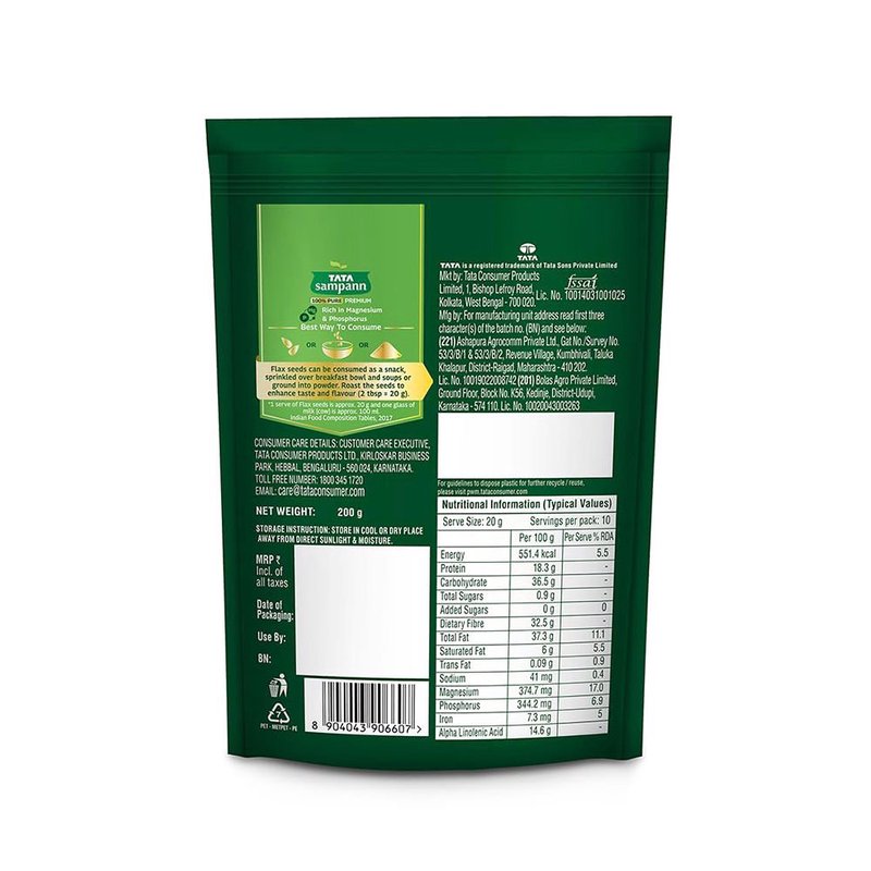 Tata Sampann Flax Seeds 200g thumbnail 2