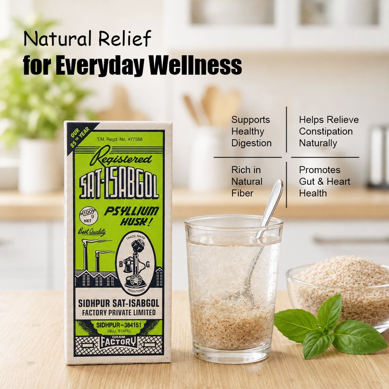 Sidhpur Sat Isabgol | Natural Psyllium Husk for Digestive Wellness | Rich in Dietary Fiber | Supports Healthy Digestion & Daily Gut Health