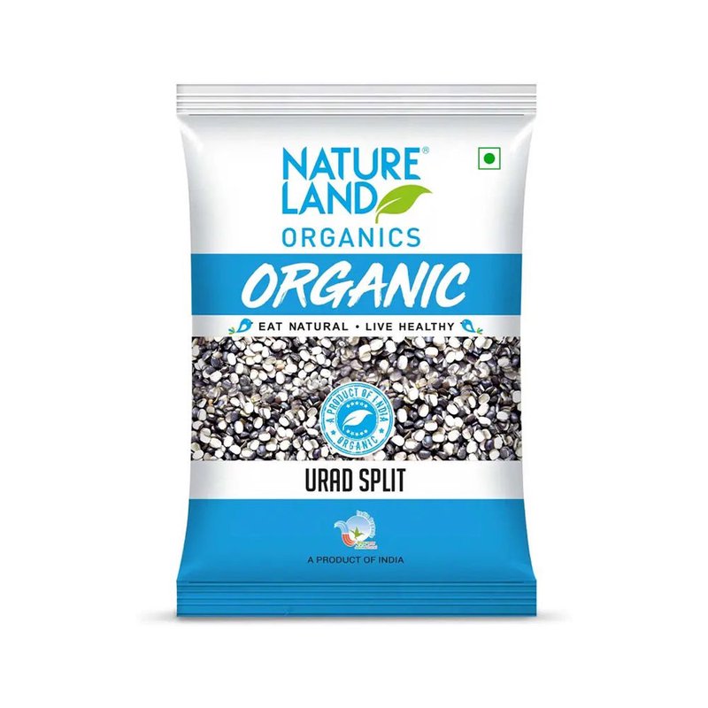 Natureland Organics Urad Split 500g | 100% Organic Split Black Gram | Unpolished Urad Dal for Dal, Khichdi, Curries & Everyday Cooking