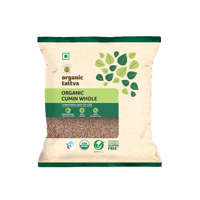 Organic Tattva Cumin Whole | Organic Jeera | Superior Quality Cumin Seeds | Fragrant Spice for Indian Cooking