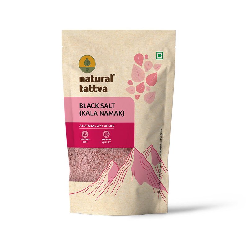 Natural Tattva Black Salt | Pure Kala Namak Powder | Rich in Minerals Black Salt | Traditional Seasoning for Cooking Needs